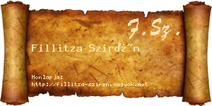 Fillitza Szirén névjegykártya